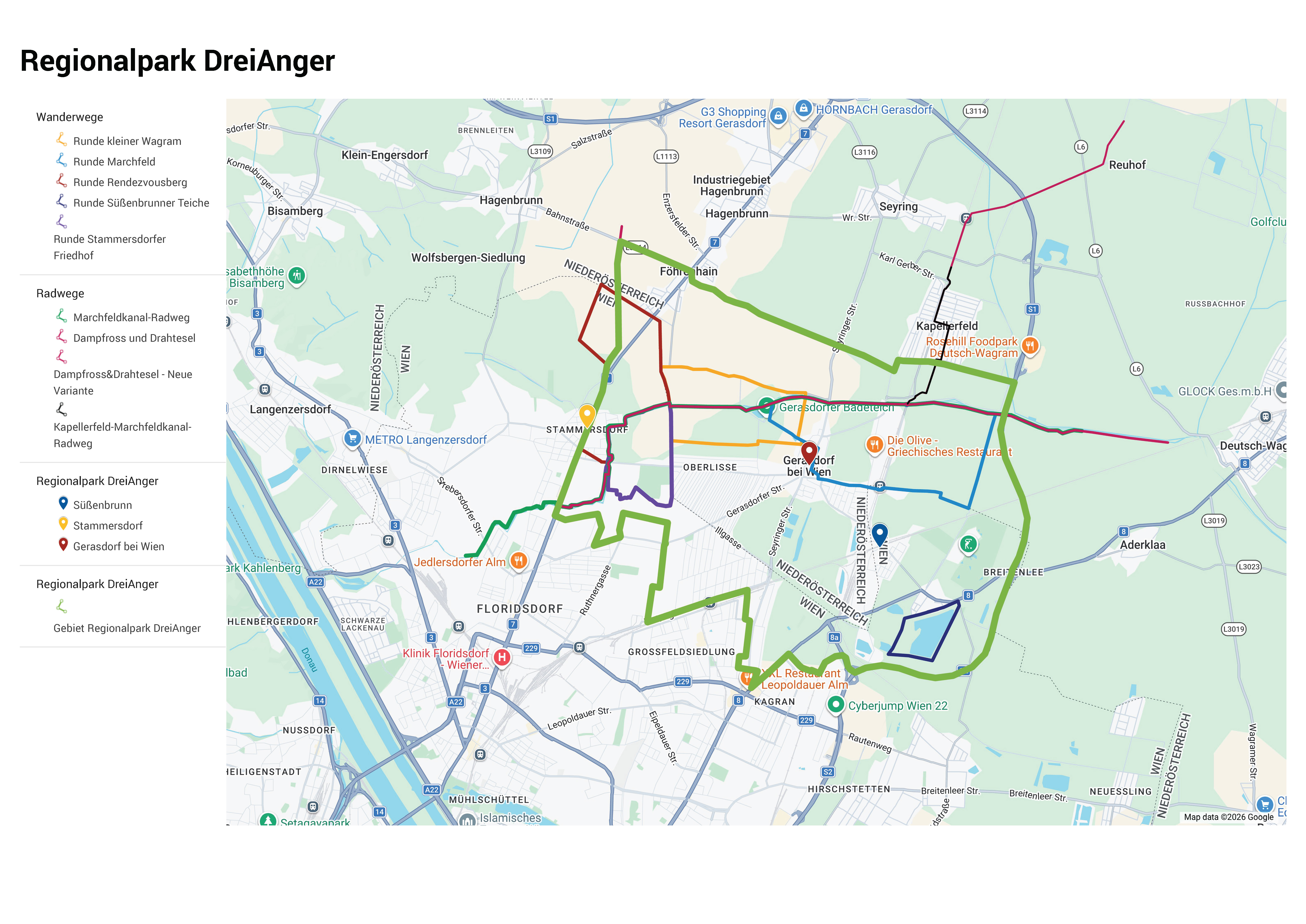 Bild der Karte Regionalpark DreiAnger